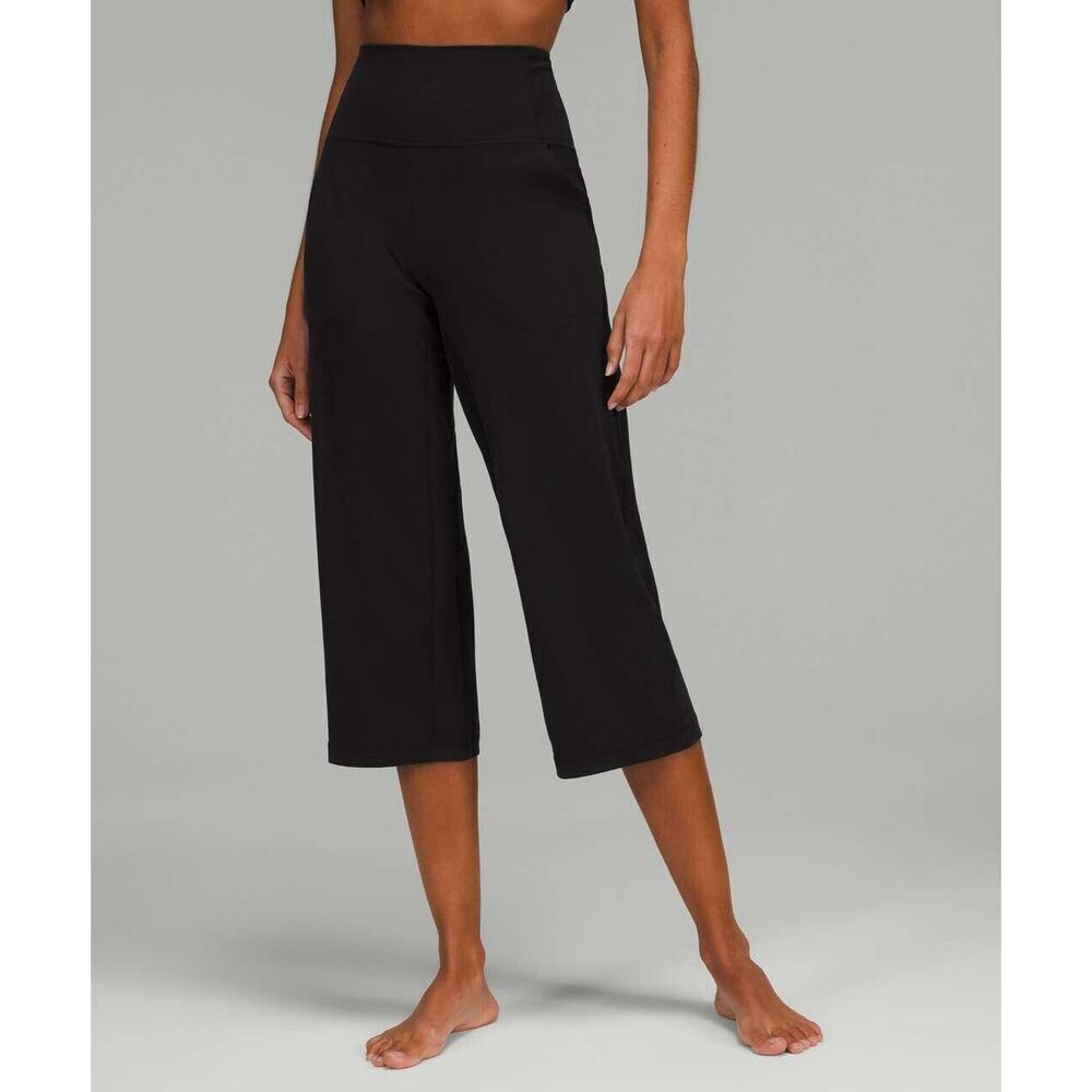 Lululemon Black Wide Leg Cropped Pants
